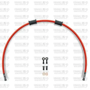 Akce Hadice zadní brzdy Venhill POWERHOSEPLUS DUC-9004RB-RD (1 hadice v sadě) červené hadice, černé koncovky