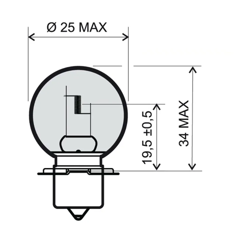 Speciální Cena Přední světlo RMS 246510432 12V 20W, P26S bílá