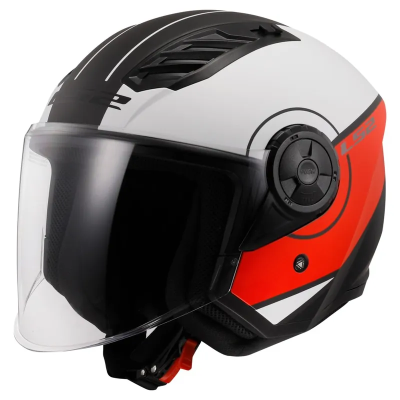 LS2 OF616 AIRFLOW II COVER MATT WHITE RED-06 Nejlepší Cena