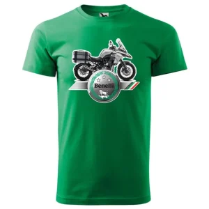 Sleva Pánské triko s motivem Benelli TRK 502 - Zelená