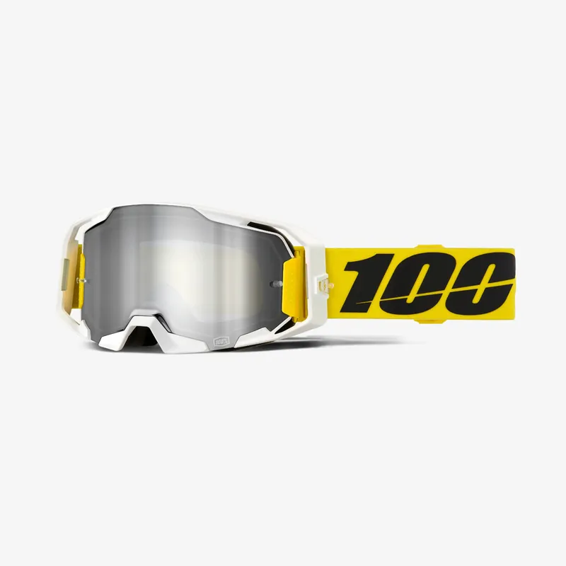 100 PROCENT GOGLE ARMATIC VALERA - SILVER MIRROR LENS KOLOR BIAŁY/ŻÓŁTY- SZYBKA SREBRNE LUSTRO Ověřený