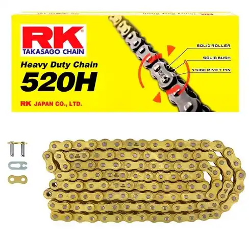 RK DRIVE CHAIN GS520H-120 FASTENER (CL) SET GOLD (KAPACITA: DO 250 CCM) (34,3 KN) Zlevněný