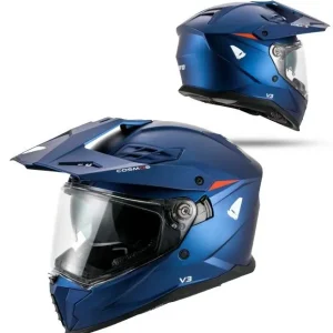 Víkendová Akce UFO 2026/01 KASK COSMOS OFFROAD / DUAL TOURER CROSSOVER Z SZYBĄ, DASZKIEM I BLENDĄ PRZECIWSŁONECZNĄ KOLOR NIEBIESKI/CZERWONY ROZMIAR XL ( ECE 22R06 ) - KOLEKCJA 2026