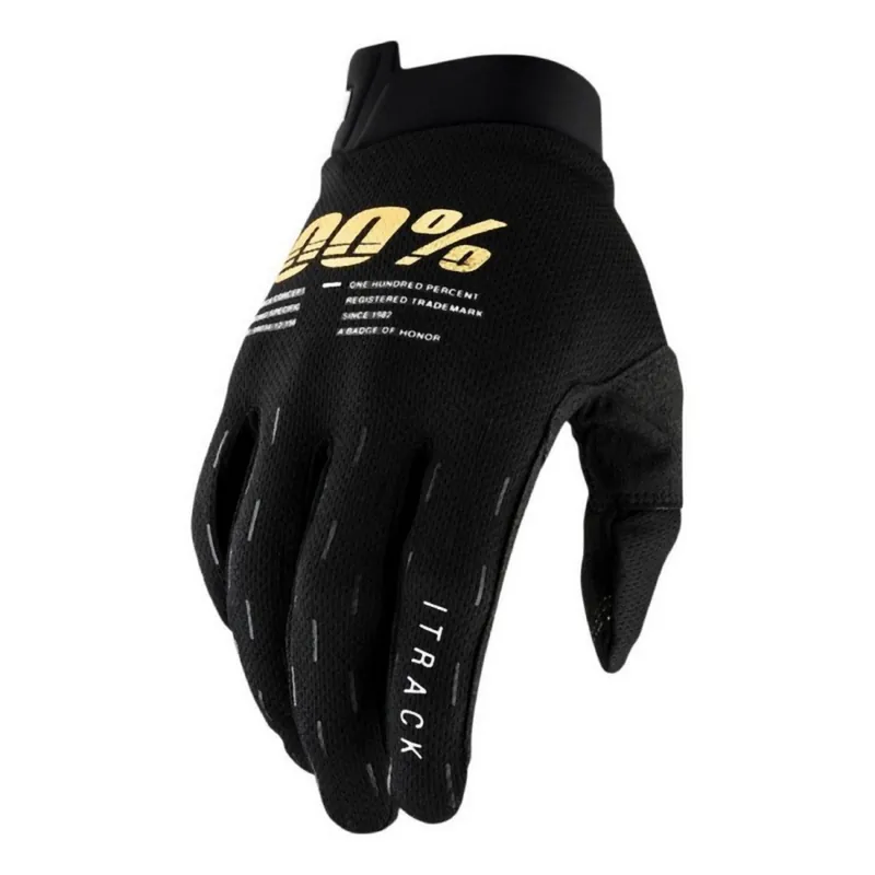 100% CROSS/ENDURO RUKAVICE ITRACK ČERNÁ BARVA VELIKOST XXL Rychlé Dodání