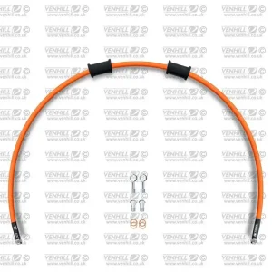 Výprodej Hadice zadní brzdy Venhill POWERHOSEPLUS KAW-7019R-OR (1 hadice v sadě) oranžové hadice, chromové koncovky